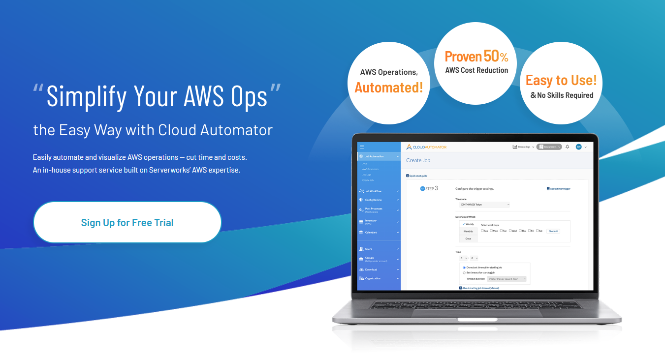 Try Cloud Automator for free in 30 days for any AWS users